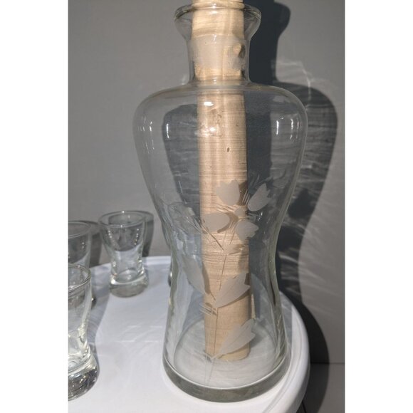 Vintage Pasabahce Crystal Decanter & Shot Glass Set - Picture 10 of 12